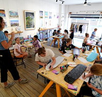Design on a Skate Deck in an Art Gallery Workshop in Newcastle - Accommodation Fremantle